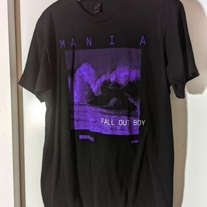 Fall Out Boy purple and black MANIA T Shirt